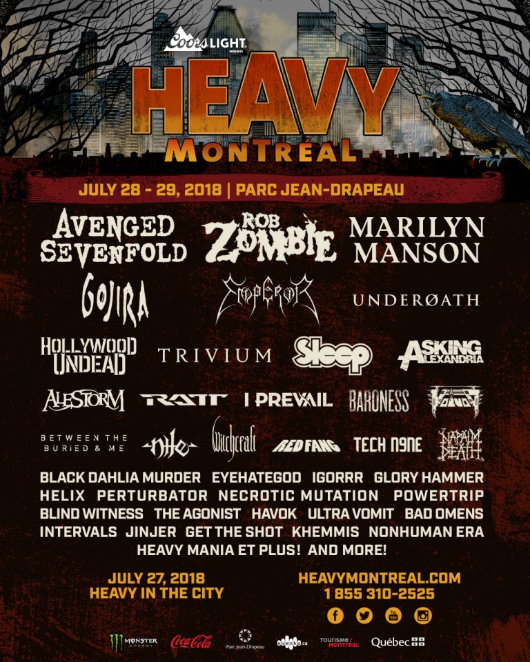 Lineup revealed for 2018 Heavy Montréal