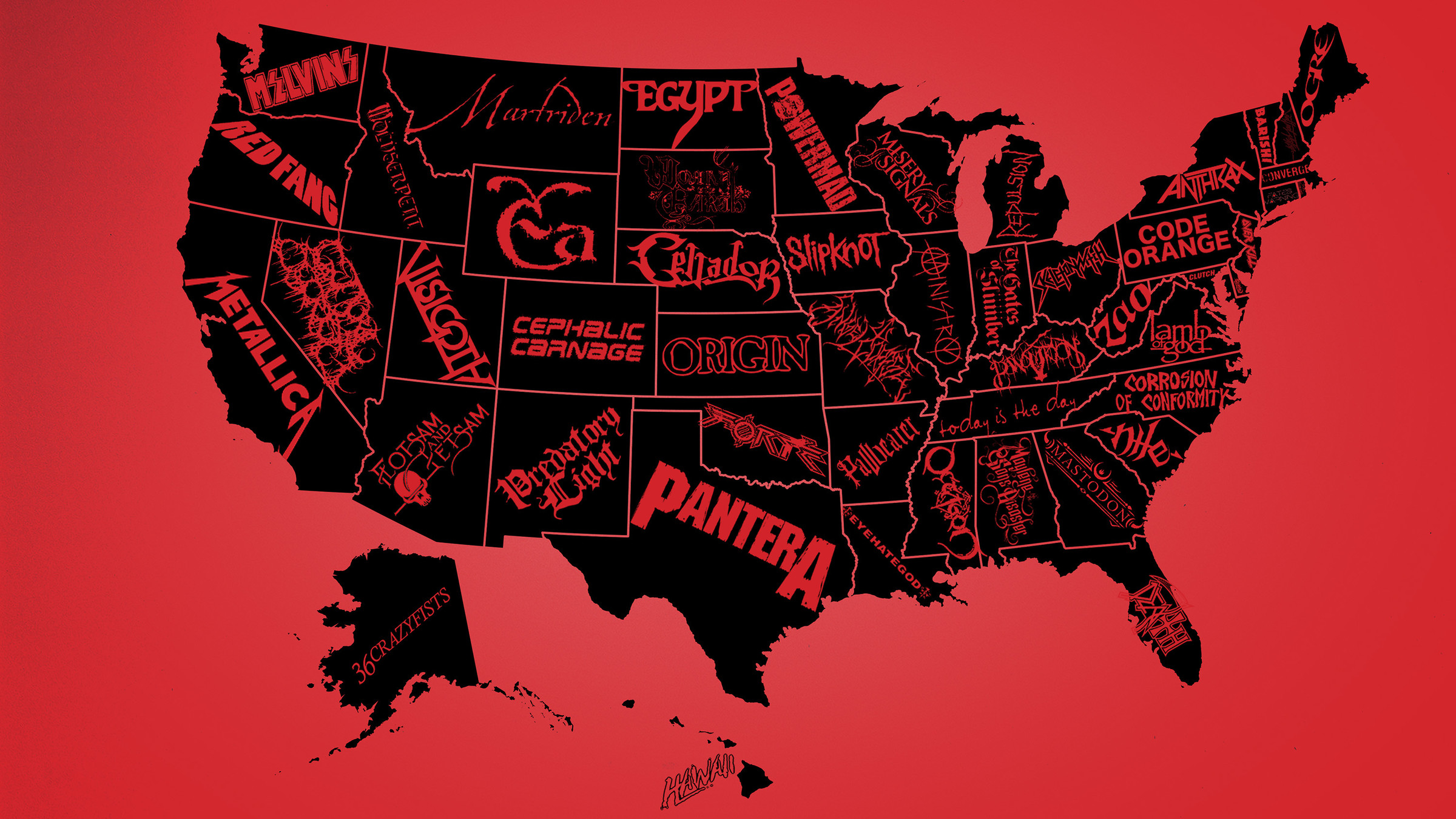 Kerrang! reveal their favorite metal bands from each U.S. State