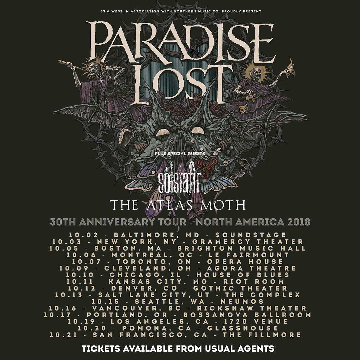 paradise lost band tour