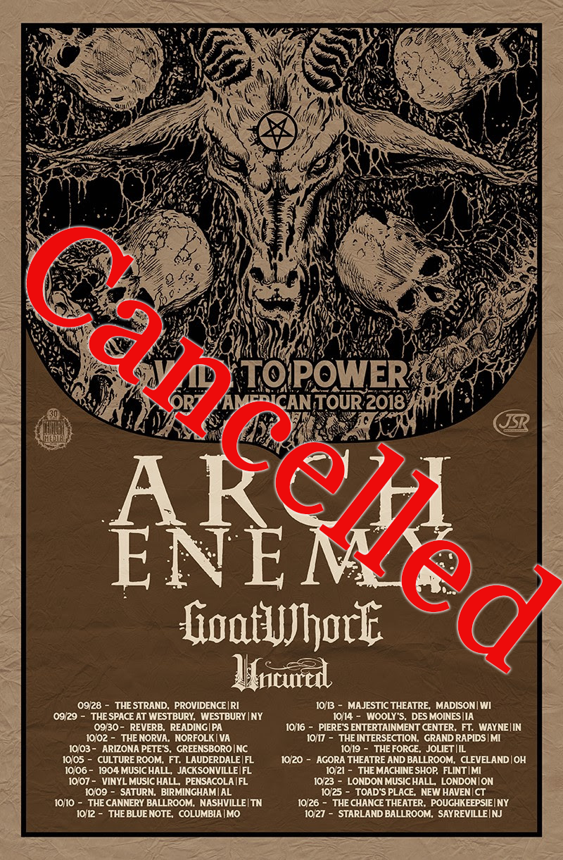 Arch Enemy cancel Fall North American Tour