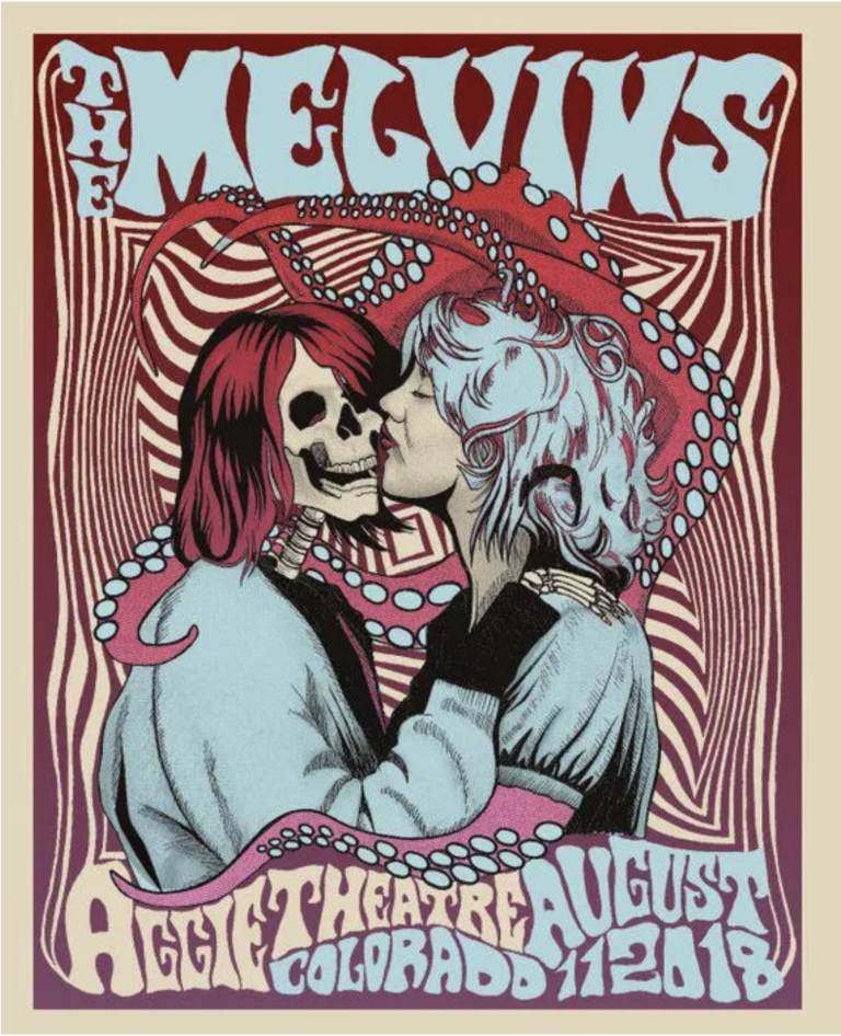 Check out Melvins Tour poster featuring Kurt Cobain and Courtney Love