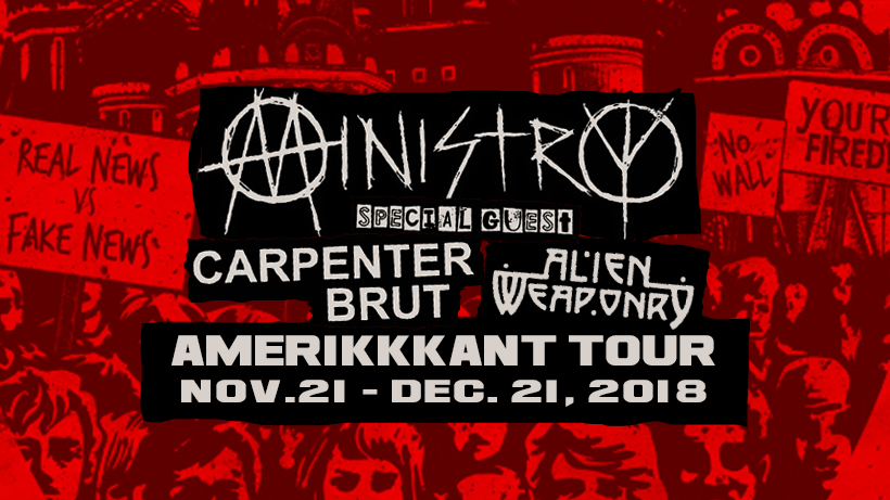 Alien Weaponry replace Igorrr on Ministry’s Fall Tour w/ Carpenter Brut