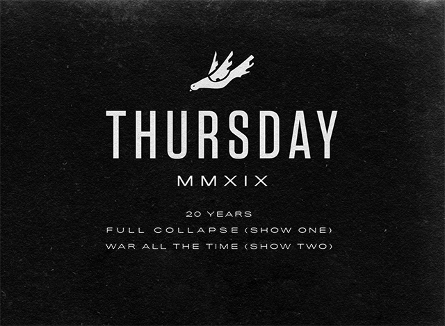 Thursday announce ‘Full Collapse’ and ‘War All The Time’ 2019 U.S tour