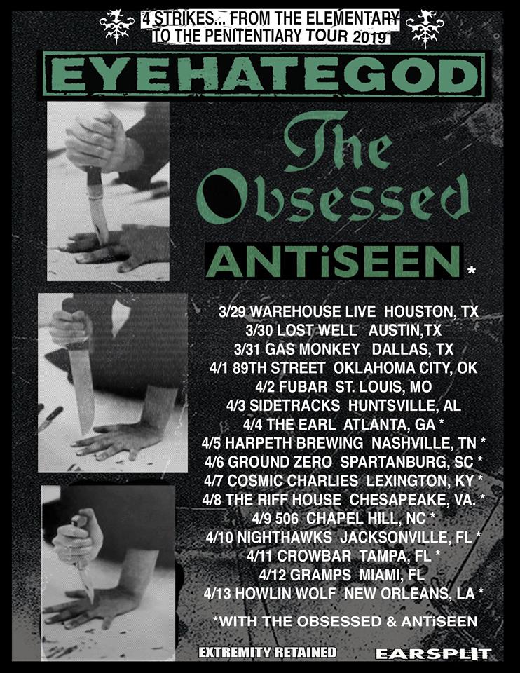 Eyehategod announce U.S tour w/The Obsessed & Antiseen