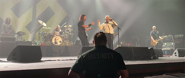 Drunk fan joins Foo Fighters on stage in Las Vegas