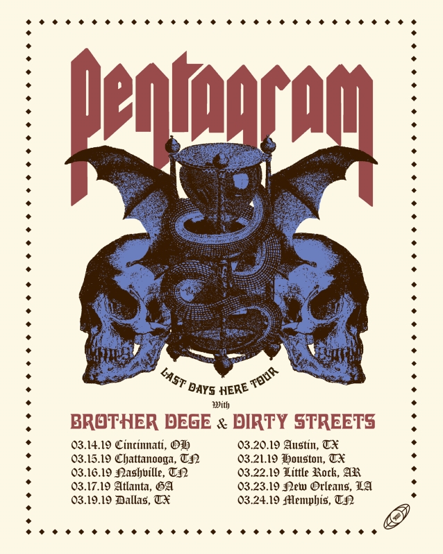 Pentagram announce U.S spring tour dates