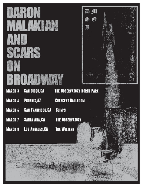 Daron Malakian and Scars on Broadway announce West Coast tour dates