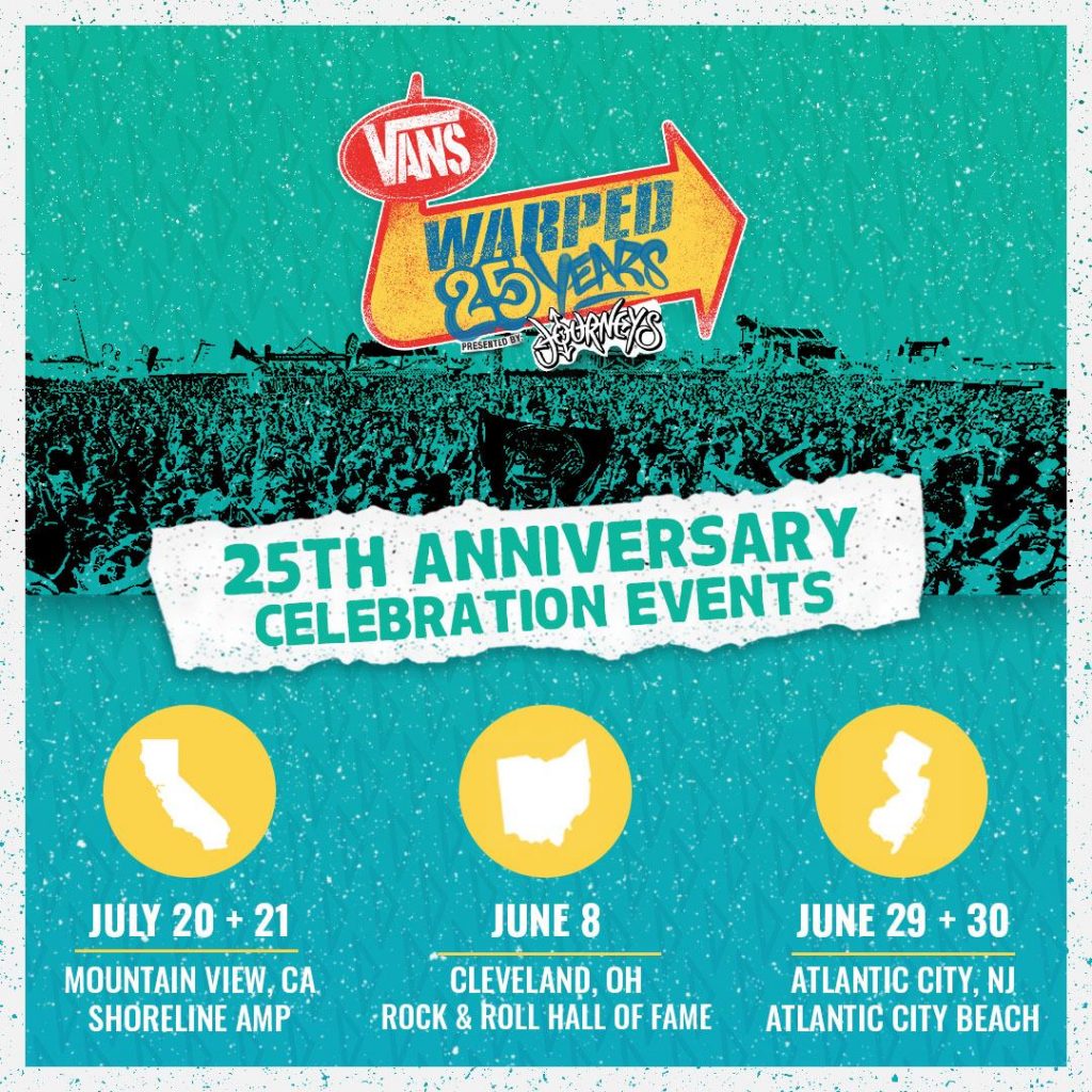 Vans Warped Tour’s 25th anniversary includes shows in Mountain View