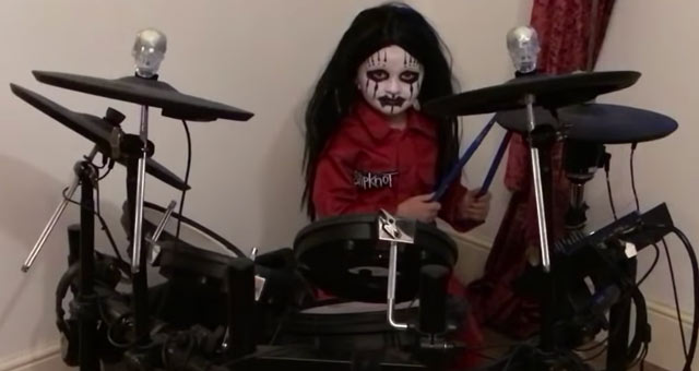 Watch viral 5-year-old drummer cover Slipknot’s “Before I Forget” on real drums