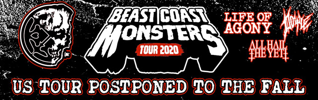 Coronavirus: Life of Agony’s ‘Beast Coast Monsters’ tour w/ Doyle & All Hail The Yeti POSTPONED