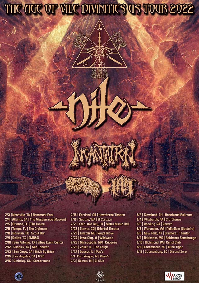 Nile announce 2022 Winter Tour; band signs with Napalm Records | Metal ...