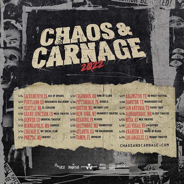 Suicide Silence and Carnifex announce 2022 edition Chaos & Carnage Tour