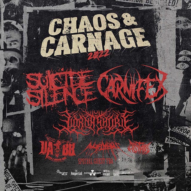 Suicide Silence and Carnifex announce 2022 edition Chaos & Carnage Tour