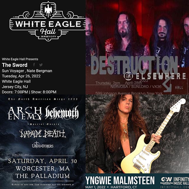 Concert Calendar (4/26-5/1) | Welcome to Bonkers, $6.66: Destruction, Yngwie Malmsteen, & more