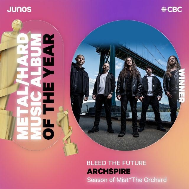 Archspire win Juno Award for ‘Metal/Hard Rock Album of the Year’