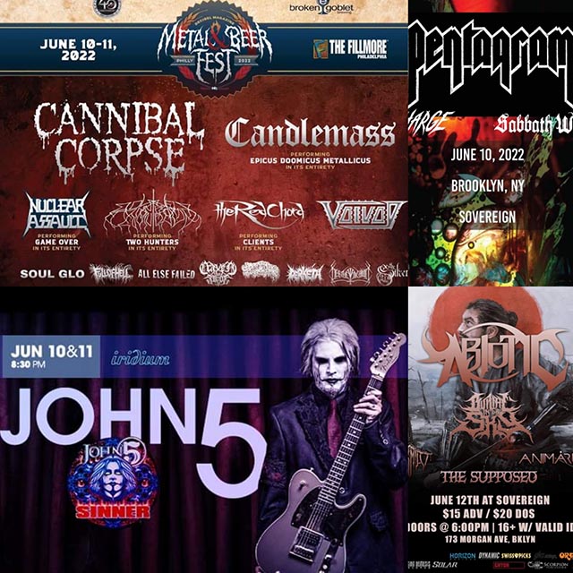 Concert Calendar (6/6-6/12) | Who Is This That Performs Before Us? Pentagram, John 5, & more