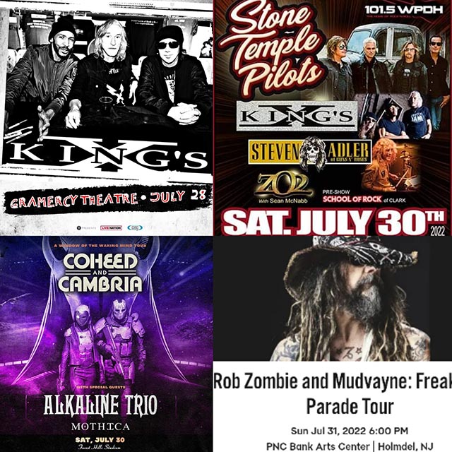 Concert Calendar (7/27-7/31) | Rising Summer. King’s X, Rob Zombie, & more
