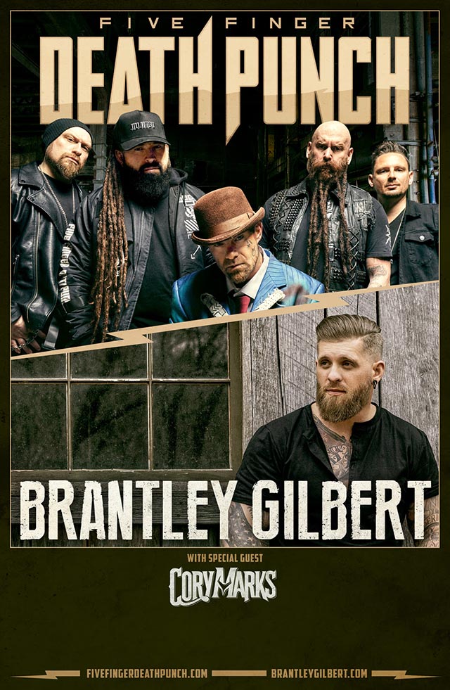five finger death punch tour with brantley gilbert