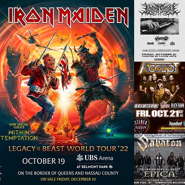 Concert Calendar (10/17-10/23): Elevated by Riffs – Iron Maiden, Accept, & more: