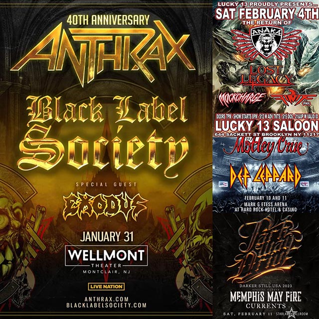 Concert Calendar (1/31-2/12): When Hot Licks and Metal Collide – Anthrax, Motley Crue, & more