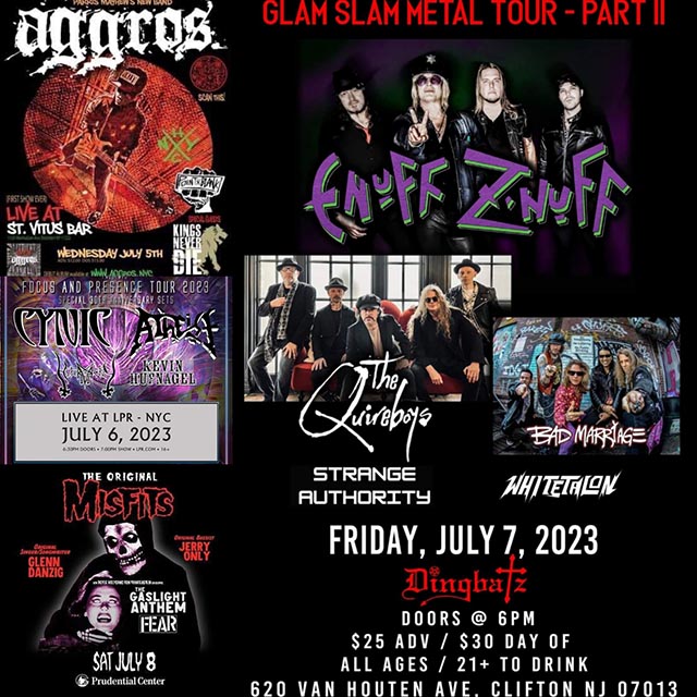 Concert Calendar (7/05-7/08): July 2023 #HellaGnarly: Cynic, The Misfits, & more