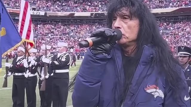 Watch Anthrax’s Joey Belladonna perform National Anthem at Denver Broncos vs. Kansas City Chiefs Game