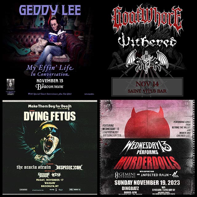 Concert Calendar (11/13-11/19): What Happened To This Year, YA’LL? Goatwhore, Dying Fetus, & more