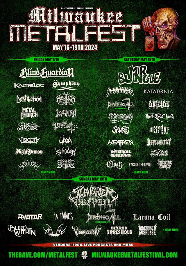 ICYMI Milwaukee Metal Fest 2024 adds more bands + daily schedule