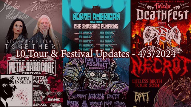 Tour & Festival Updates – 4/3/2024: New England Metal & Hardcore Fest, Smashing Pumpkins, & more