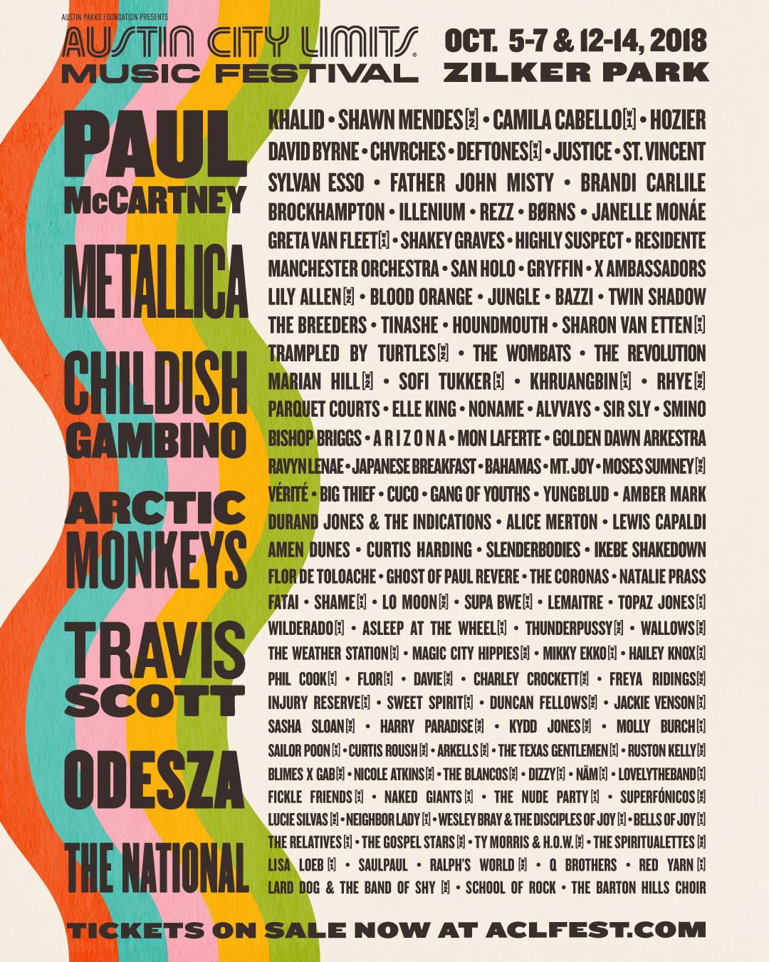 Paul McCartney and Metallica scheduled to headline Austin City Limits Music Festival