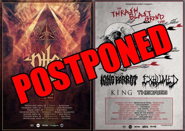 Coronavirus: Nile & King Parrot Australia, etc. tour POSTPONED