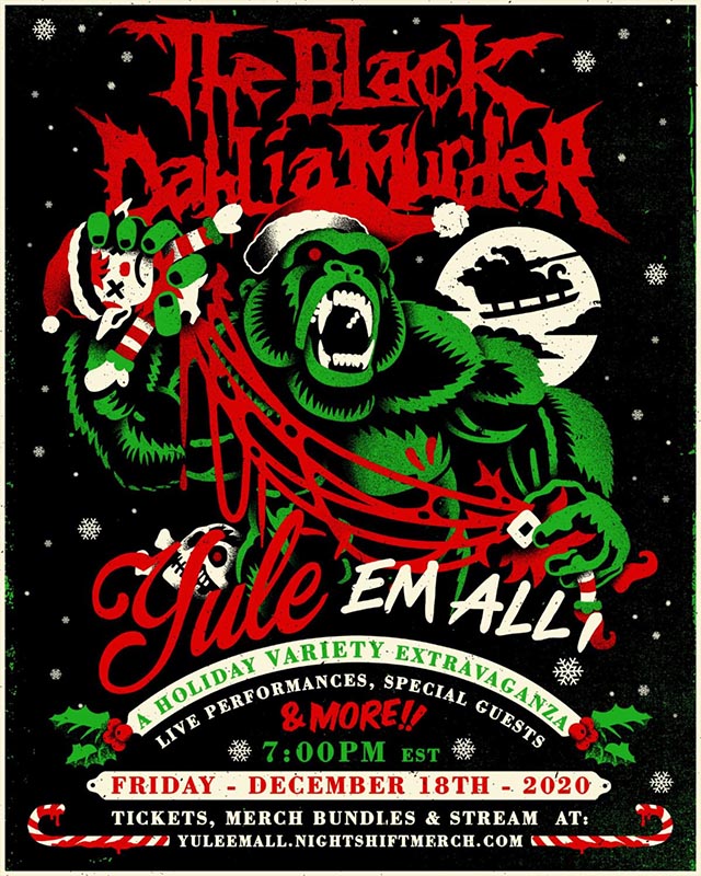 The Black Dahlia Murder reveal holiday livestream event, “Yule ‘Em All”