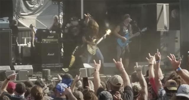 Witness Tye Trujillo, son of Metallica’s Robert, on stage with Suicidal Tendencies