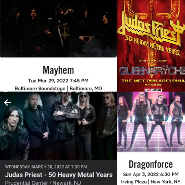 Concert Calendar (3/29-4/3) | A Very Metal Week. Judas Priest, Dragonforce, & more