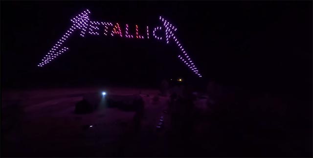 Halloween 2022 400ft tall light show feautes Metallica, Stranger Things, and Ghostbusters!