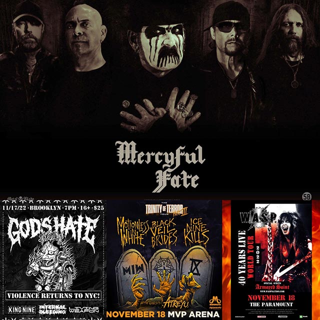 Concert Calendar (11/14-11/18): Never Stop Attending Gigs: Mercyful Fate, W.A.S.P, & more