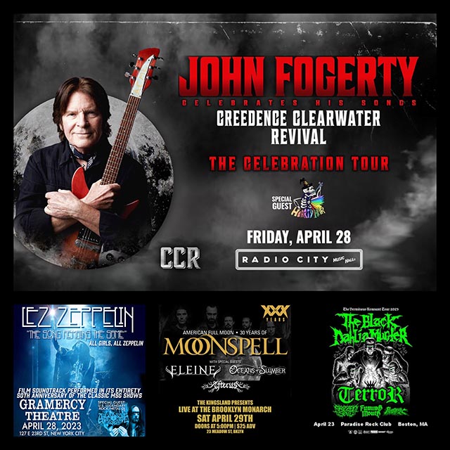 Concert Calendar (4/28-4/30): Rock Gods Under the Stage Lights – John Fogerty, Moonspell, & more