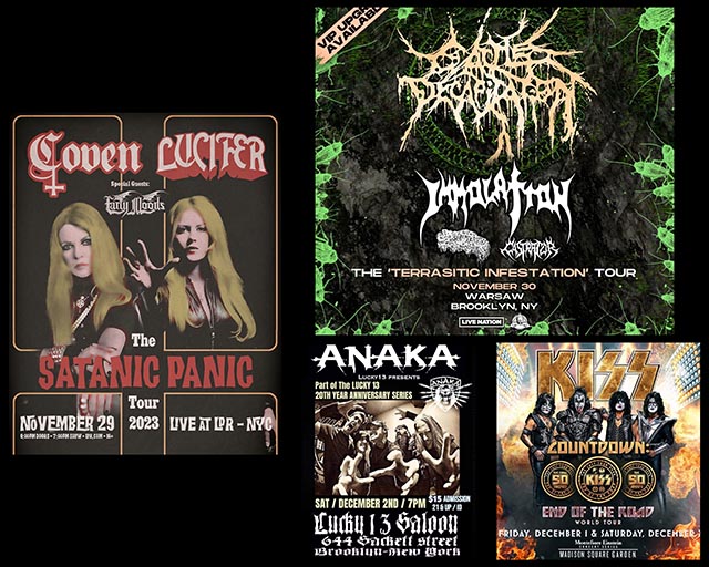 Concert Calendar (11/28-12/03) : Dashing Into a Holidaze: Coven, Cattle Decapitation, & more