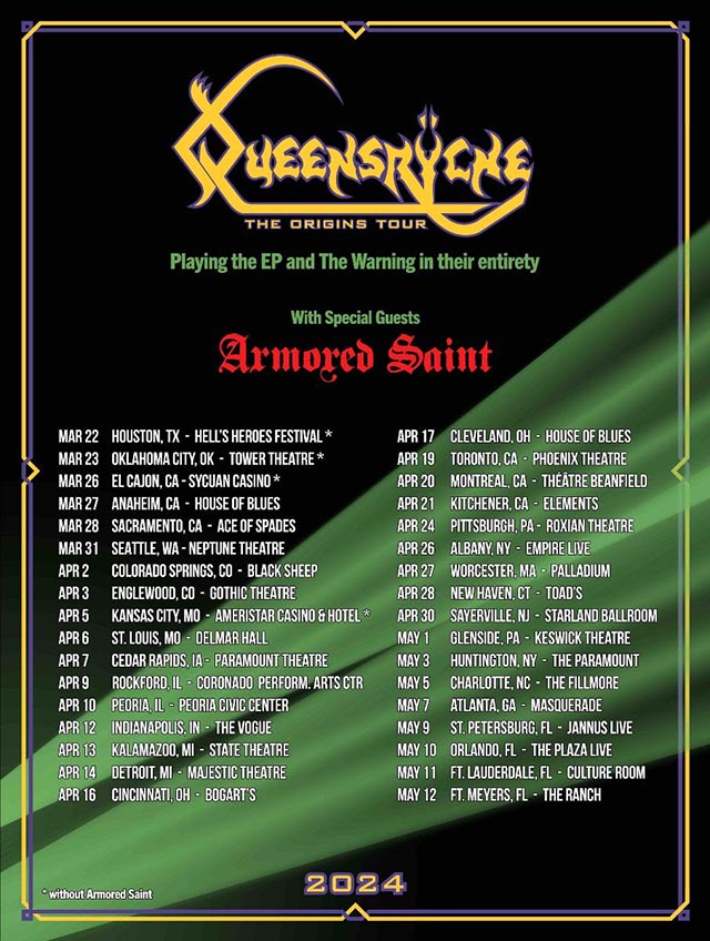 queensryche tour 2022 setlist