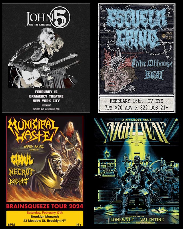 Concert Calendar (2/12-2/18): ‘eavy February. John 5, Municipal Waste, & more