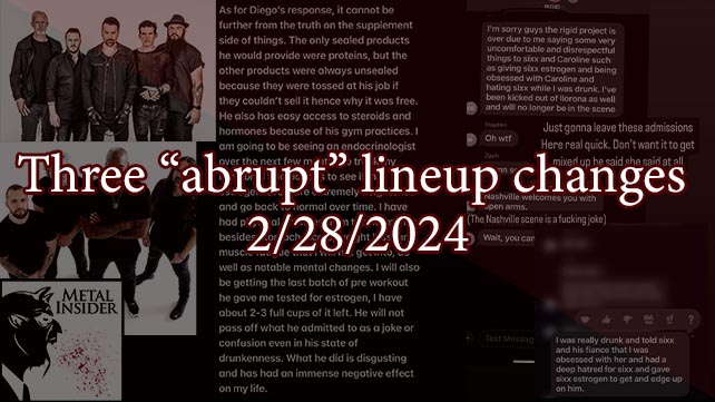 Metal Mixer: alleged estrogen scheme to abrupt lineup changes – 2/28/2024