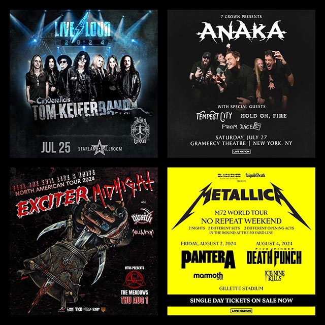 Concert Calendar (7/25-8/04) Rising Fire. Tom Keifer, Exciter, & more