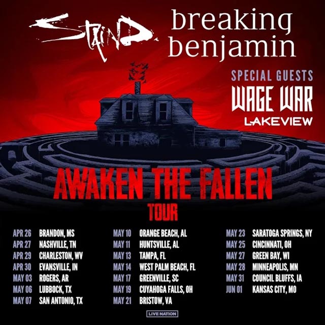 Breaking Benjamin share "Awaken" video; announces tour