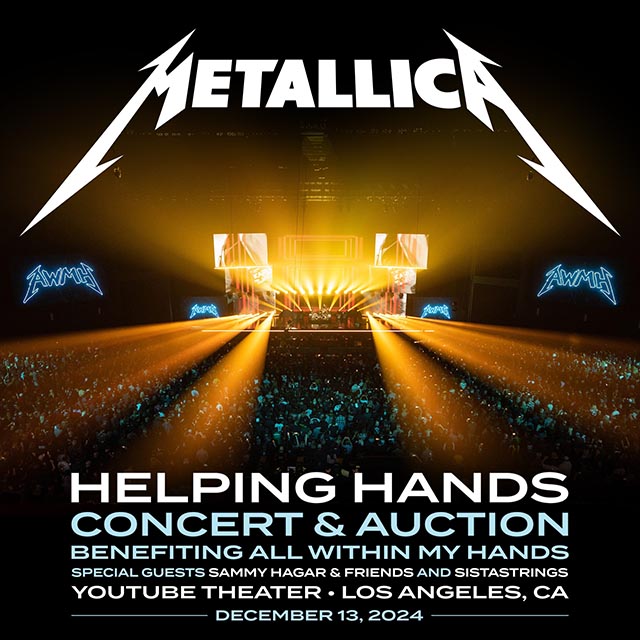 Sammy Hagar, Joe Satriani, and more to Perform at Metallica’s ‘Helping Hands’ Benefit