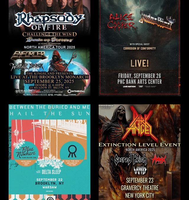 Concert Calendar (09/22-09/27) Heavy Metal’s Grand Slams: Rhapsody of Fire, Judas Priest, & more