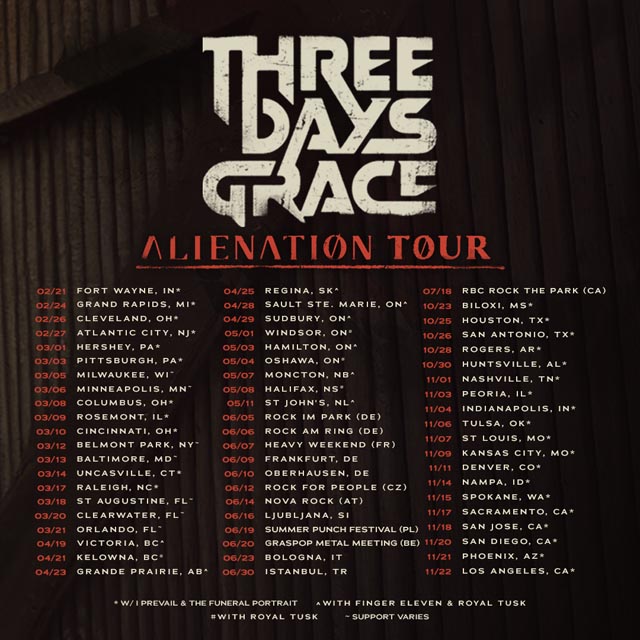 Three_Days_Grace_Alienation_Tour_2026 | Metal Insider