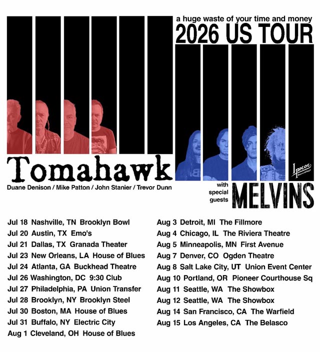 Tomahawk_Melvins_Tour_2026 | Metal Insider